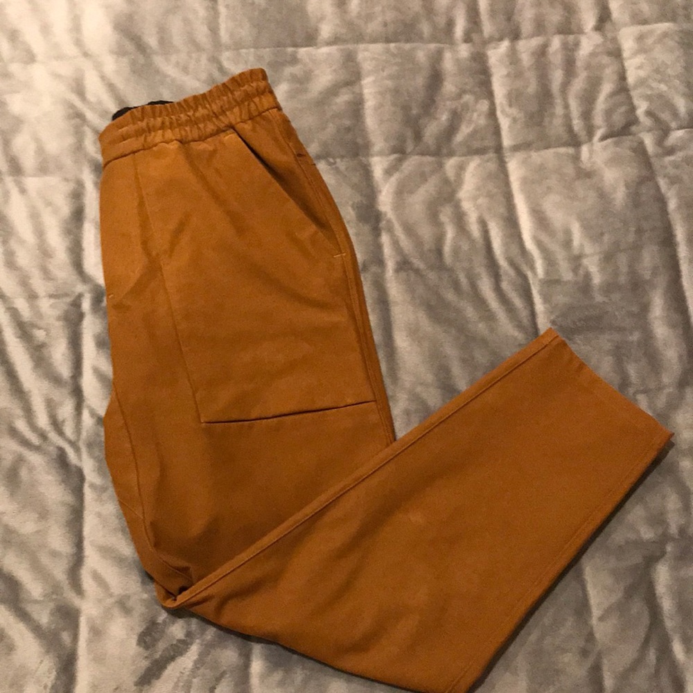 Deep Orange Jogger Style Pants, Rectangular Pocket